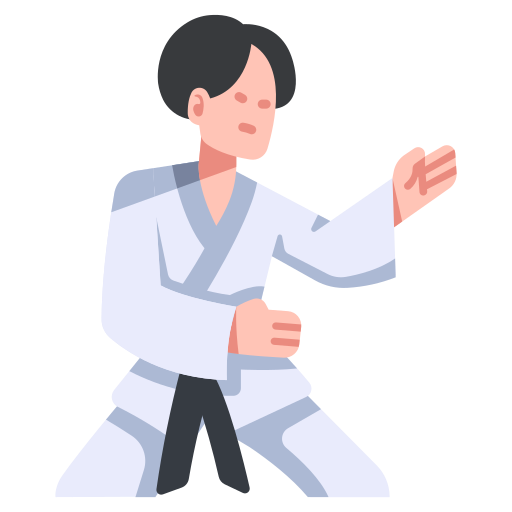 Athlete, attack, combat, exercise, karate, martial, sport icon - Free download