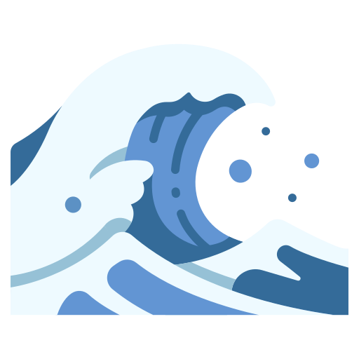 Ocean, sea, splash, surf, water, wave icon - Free download