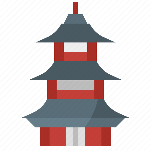 Architectonic, architecture, asia, china, city, monuments, pagoda icon - Download on Iconfinder