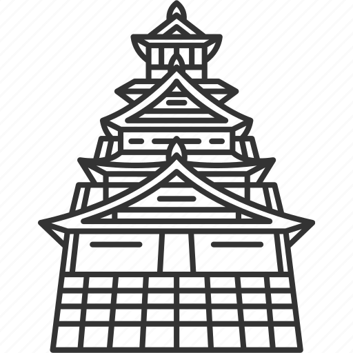 Castle, osaka, japan, landmark, oriental icon - Download on Iconfinder