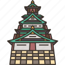 castle, osaka, japan, landmark, oriental 