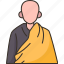monk, buddhist, temple, religious, japanese 
