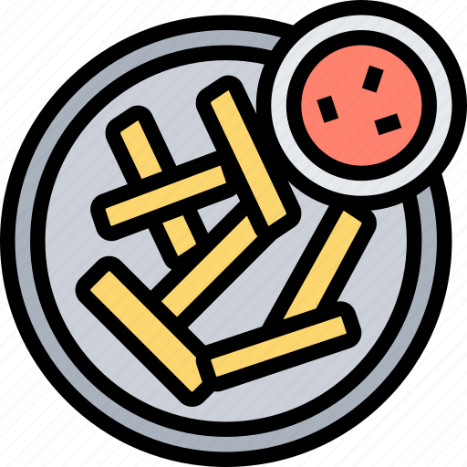 Potato, stick, sweet, dip, snack icon - Download on Iconfinder