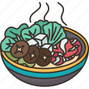 sukiyaki, pot, soup, food, meal