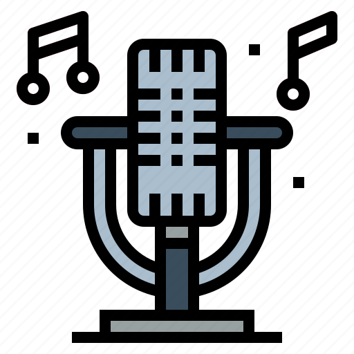 Microphone, radio, sound, vintage icon - Download on Iconfinder
