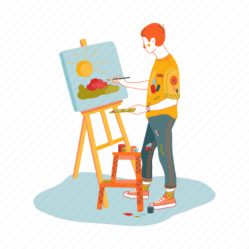 Drawing, art, brush, paint, education, student, university illustration - Download on Iconfinder