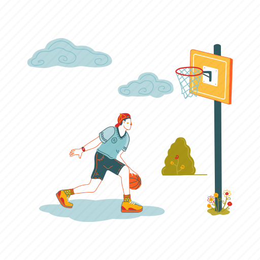 Basketball, sport, ball, game, school, student, education illustration - Download on Iconfinder