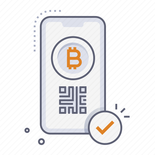 Crypto payment, mobile, transaction, buy, qr code, cryptocurrency, digital currency icon - Download on Iconfinder