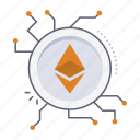 ethereum, mining, coin, connect, network, cryptocurrency, digital currency, investment, digital token