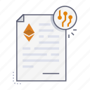 smart contract, ethereum, document, agreement, file, cryptocurrency, digital currency, investment, digital token