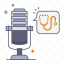 medical topic, medical podcast, healthy, healthcare, doctor, podcast, podcasting, microphone, broadcast