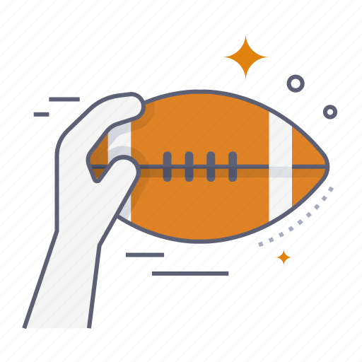 Rugby, football, american football, ball, hand, sport, game icon - Download on Iconfinder