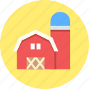 building, farm, silo