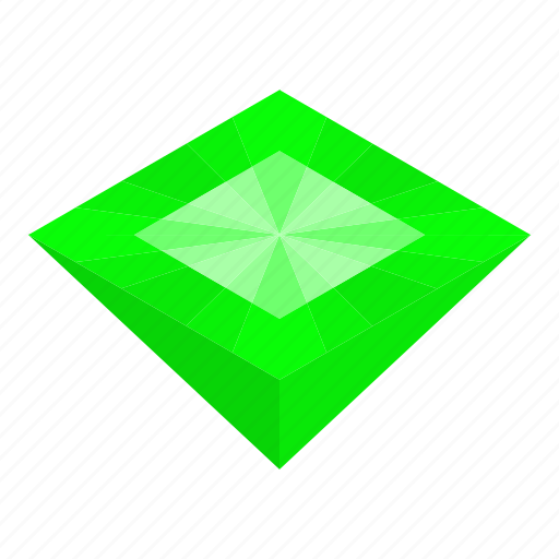 Cartoon, emerald, fashion, green, isometric, stone, wedding icon - Download on Iconfinder