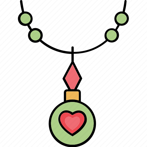 Heart pendant, chain, choker, flower pendant, locket icon - Download on Iconfinder