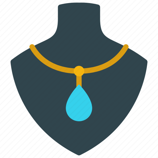 Droplet, necklace, bust, fashion, accessory, store icon - Download on Iconfinder