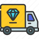 diamond, delivery, lorry, store, logistics