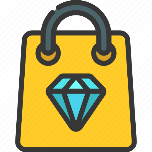 Diamond, shopping, bag, fashion, accessory, purchase icon - Download on Iconfinder