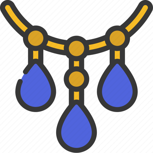 Multiple, droplets, necklace, fashion, accessory icon - Download on Iconfinder