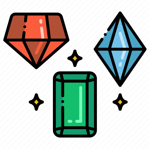 Diamond, cut, gemstone, gem, jewel, precious stone icon - Download on Iconfinder