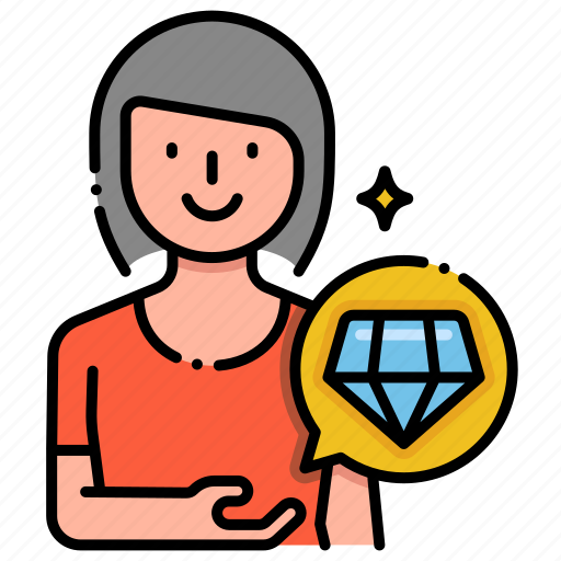 Jeweler, female, appraisal, appraiser, woman icon - Download on Iconfinder