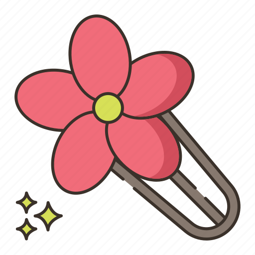 Hairpin, hair, accessory, flower, shaped icon - Download on Iconfinder