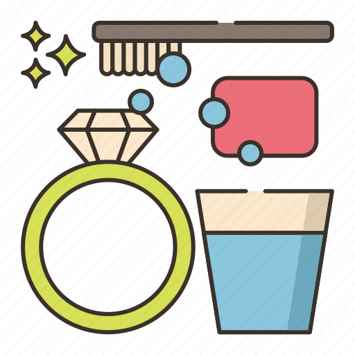 Jewelry, cleaning, service, ring, brush, soap icon - Download on Iconfinder