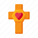 cross, christian, catholic, religion, gold, pendant