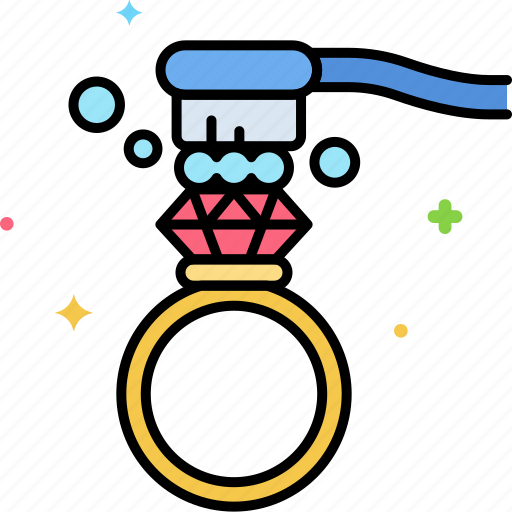 Jewelry, cleaning, gem, stone, ring, brush, wash icon - Download on Iconfinder