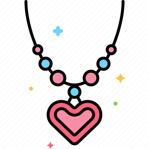 Necklace, jewelry, love, pink, accessory, jewel icon - Download on Iconfinder