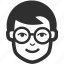 avatar, boy, face, glasses, male, man 
