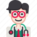 doctor, male, avatar, stethoscope, professions