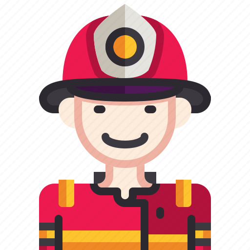 Firefighter, professions, jobs, man, avatar0a icon - Download on Iconfinder