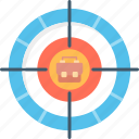 target, aim, athletics, bullseye, focus, goal, sport, seo, scope, briefcase