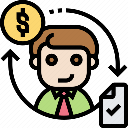 Employee, payment, rotation, job, hire icon - Download on Iconfinder