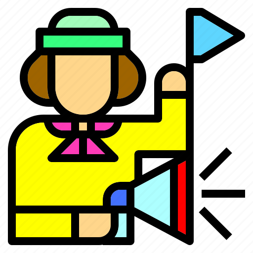 Guide, holidays, job, museum, tour, travel, woman icon - Download on Iconfinder