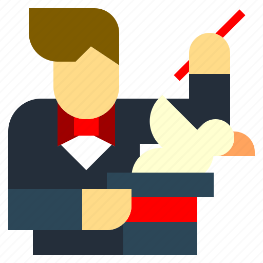 Entertainer, hat, job, magic, magician, man, occupation icon - Download on Iconfinder