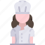 chef, profession, hat, avatar, woman 