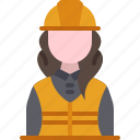 construction, profession, female, safety, woman
