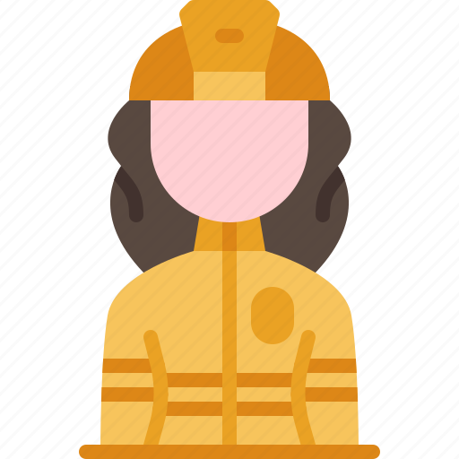 Firefighter, girl, avatar, female, profession icon - Download on Iconfinder