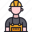 construction, worker, workman, professions, avatar 