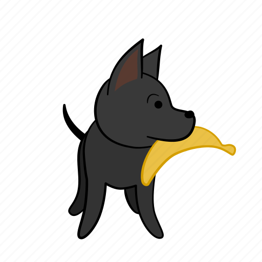 Banana, dog, eat, food, happy, joijoi, puppy icon - Download on Iconfinder