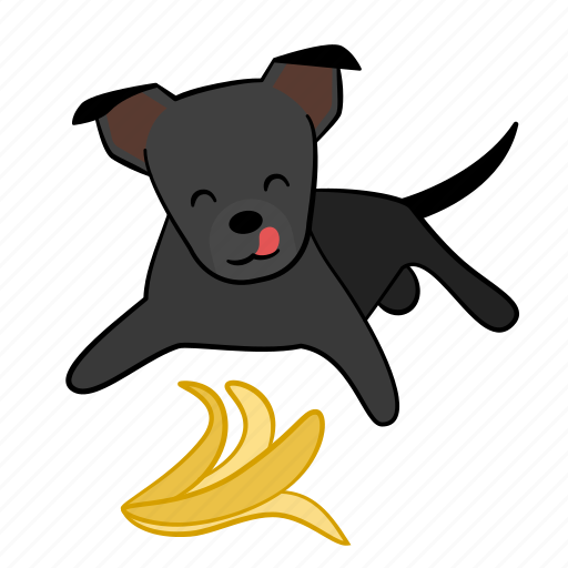 Banana, dog, eat, full, happy, joijoi, puppy icon - Download on Iconfinder