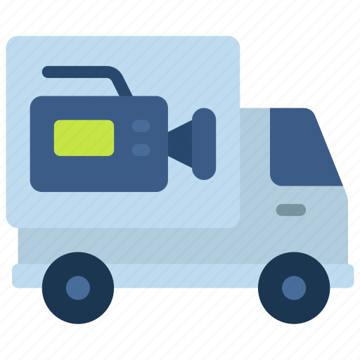 Tv, lorry, press, vehicle, camera, svg icon - Download on Iconfinder