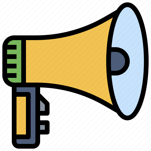 Announcer, bullhorn, loudspeaker, marketing, megaphone, protest, shout icon - Download on Iconfinder