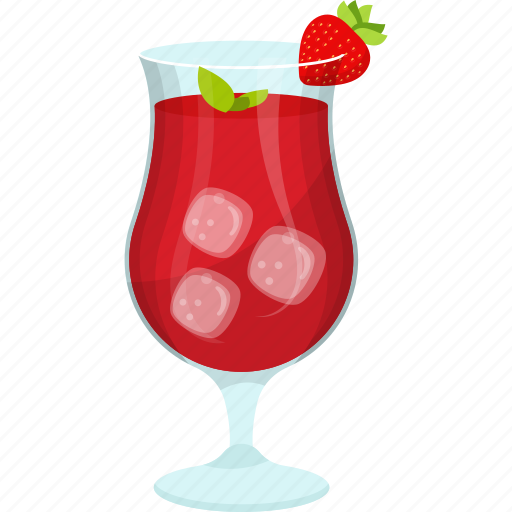Fresh juice, fruit juice, natural drink, strawberry juice, strawberry slice, summer drink icon - Download on Iconfinder