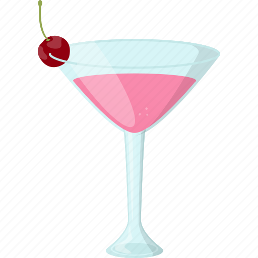 Cherry smoothie, fresh juice, martini glass, natural drink, summer drink icon - Download on Iconfinder