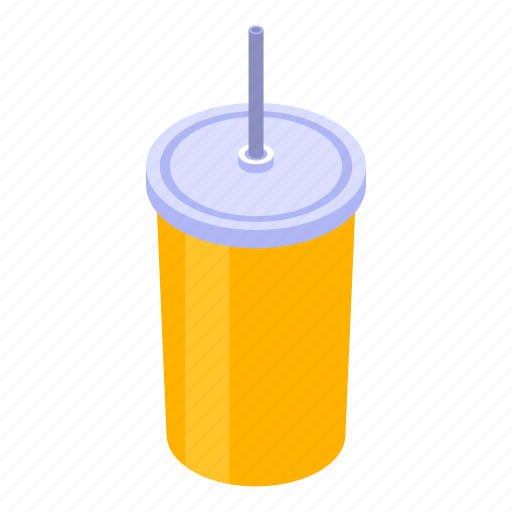 Cartoon, cup, food, hand, isometric, juice, plastic icon - Download on Iconfinder