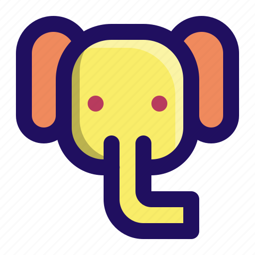 Animal, cute, elephant, face, zoo icon - Download on Iconfinder