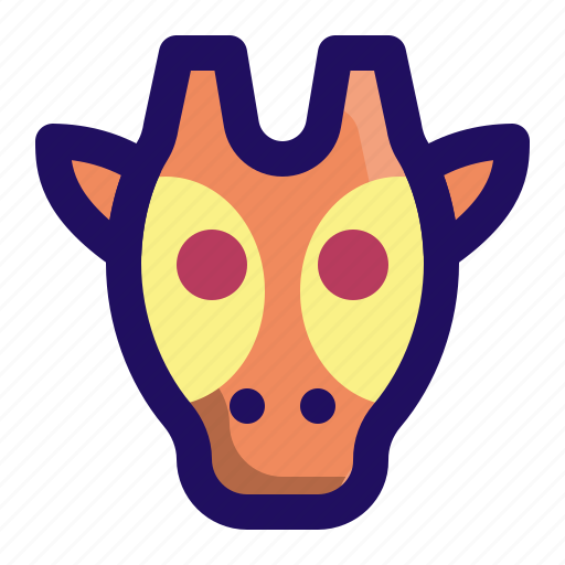 Animal, face, giraffe, safari, zoo icon - Download on Iconfinder